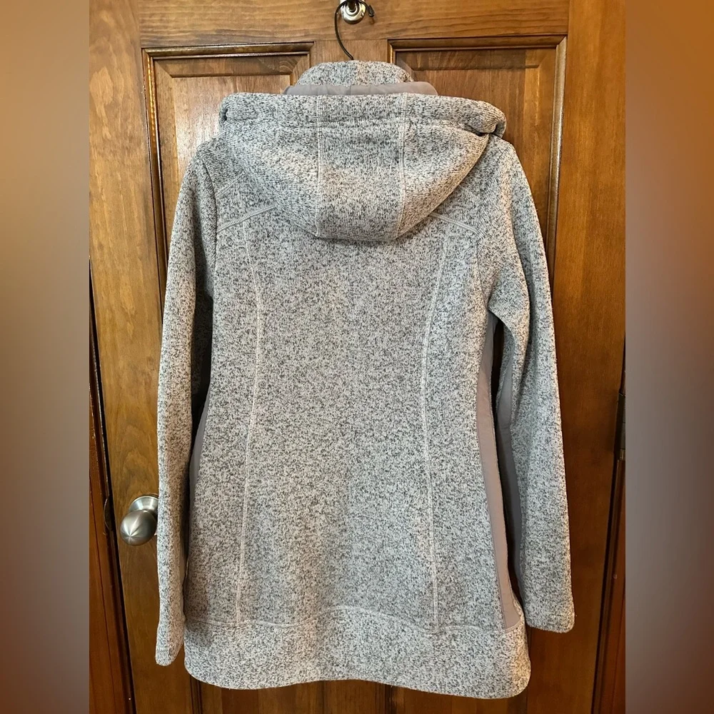 Athleta   Womens Cya Stronger Long Jacket Full Zip Hoodie Gray Heathered M EUC - Picture 2 of 8